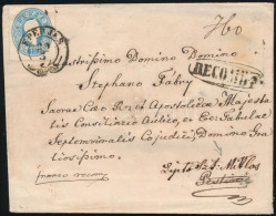 1863 15kr + 10kr Ajánlott Levélen / On Registered Cover "EPERJES" + "RECOMDT" (Ryan 700 P) - Autres & Non Classés