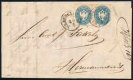 1864 2 X 10kr Komplett 2. Súlyfokozatú Levélen / On 2nd Weight Class Cover "KLAUSENBURG" - Hermannstadt - Autres & Non Classés