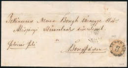 1865 15kr Távolsági Levélen / 15kr On Domestic Cover "NEMES VID" (Müller 50 P) - "BEREGSZÁSZ" - Autres & Non Classés