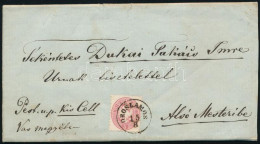 1866 5kr Látványos Levél / 5kr On Domestic Cover "OROŠLAMOS" - "KIS-CZELL" - Alsó Mesteri - Autres & Non Classés