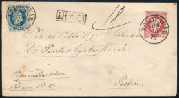 1870 5kr Díjjegyes Boríték 10kr Díjkiegészítéssel Ajánlott Küldeményként. Látványos, Friss, Kiállítási Darab! / Register - Autres & Non Classés