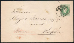 1870 3kr Kassa Helyi Díjjegyes Boríték / Local 3kr PS-card "KASSA" Signed: Banfalvy - Autres & Non Classés