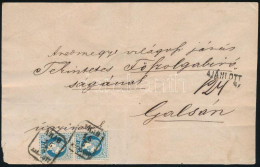 1871 2 X 10kr Ajánlott Levélen / On Registered Cover "ARAD / AJÁNLOTT" - Galsa - Autres & Non Classés