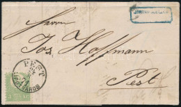 1871 Kőnyomat 3kr Képbe Fogazva, Szép Friss Színű Bélyeg Helyi Levélen / Mi 2 With Shifted Perforation, Nice Fresh Colou - Autres & Non Classés