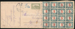 1923 Képeslap 40K Bérmentesítéssel és Mozgóposta Bélyegzéssel Nagykanizsára, Ott 24 X 5K Portóval Ellátva / Postcard Wit - Autres & Non Classés