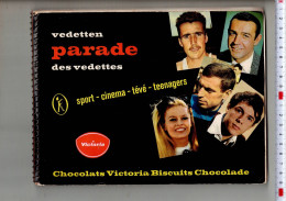 LADE 7 - ALBUM  VEDETTEN TOP PARADE DES VEDETTES - MET ALLE CROMOS - AVEC TOUS LES CROMOS - Victoria