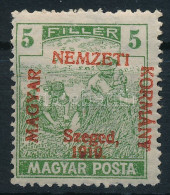 * Szeged 1919 Magyar Posta 5f Próbanyomat. A Katalógus Ezt Az értéket Nem Hozza! / Proof Sign: Bodor - Altri & Non Classificati