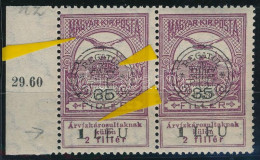** Kolozsvár 1919 Árvíz 35f Pár Apró Lemezhibákkal / Mi 35 I. Pair With Plate Varieties Signed: Bodor - Altri & Non Classificati