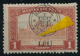 ** Kolozsvár 1919 Parlament 1K "LÉU" Lemezhiba / Mi 40 I. Plate Variety Signed: Bodor - Altri & Non Classificati