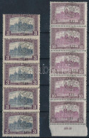 ** Kolozsvár 1919 Parlament 3K 5-ös Csík és 10K ívszéli 5-ös Csík Sign: Bodor - Altri & Non Classificati