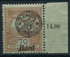 ** Nagyvárad 1919 Turul ívszéli 70f / Mi 18 II Sign: Bodor - Otros & Sin Clasificación