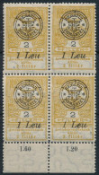 ** Nagyvárad 1919 Árvíz 2f ívszéli Négyestömb / Margin Block Of 4 Signed: Bodor - Otros & Sin Clasificación