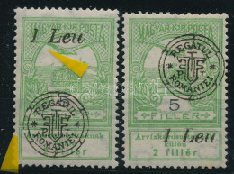 ** Nagyvárad 1919 Árvíz 5f Eltolódott Felülnyomással, "törött Kör" Lemezhibával / Mi 4 II. Shifted Overprint, Plate Vari - Otros & Sin Clasificación