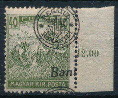 ** Nagyvárad 1919 Arató ívszéli 40f Eltolódott Felülnyomással, A BANI Szó Alulra Került / Mi 36 With Shifted Perforation - Otros & Sin Clasificación