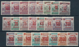 ** 1921/1925 Kisegítő Portó Sor (7.500) Postage Due Set 24 Values - Autres & Non Classés