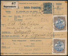 1923 Kétnyelvű Csomagszállító 160K Bérmentesítésselés 80K Fekbérrel "MAGYARSZOMBATFA" - Kapuvár / Parcel Card With 160K  - Autres & Non Classés
