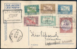 1923 Légi Levelezőlap / Airmail Postcard "1. MAGYAR FILATELISTA NAP" - Autres & Non Classés