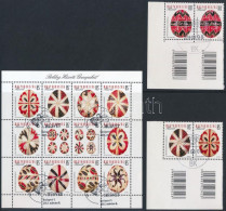 O 2013 Húsvét Sor Vonalkódos Párokban + Blokk (13.000) / Mi 5602-5605 Pairs + Block - Otros & Sin Clasificación