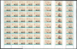 ** 1991 Felfedezőhajók III. Sor 40-es Hajtott ívtöredékekben Mi 1865 A-1868 A / Set In Folded Partial Sheets - Autres & Non Classés