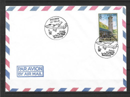 ANDORRA SOBRE MATASELLADO 12 AGOSTO 1982 PRIMER BUENO LA SEU DE URGEL ANDORRA (M.E) - Lettres & Documents
