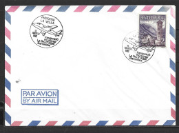 ANDORRA SOBRE MATASELLADO 12 AGOSTO 1982 PRIMER BUENO LA SEU DE URGEL ANDORRA (M.E.) - Lettres & Documents