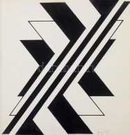 Fajó János (1937-2018): Geometrikus Kompozíció, 1971. Tus, Papír, Jelezve Jobbra Lent. Üvegezett Fakeretben. 21x20 Cm /  - Autres & Non Classés