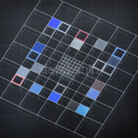 Ottó László (1966-): Origo-metrum + Space [20200529]. Akril, Vászon, Jelzett A Hátoldalán. 60x60 Cm. A Művész Jelenleg S - Autres & Non Classés