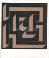 Bak Imre (1939-2022): Geometrikus Kompozíció (cím Nélkül), 1982. Szitanyomat, Papír, Jelzett. Számozott: 41/130. Az 1982 - Autres & Non Classés