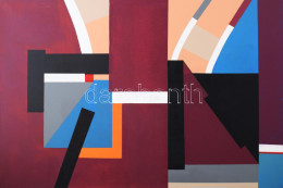 Koppány Attila (1947-): "Kompozíció", 2024. Akril, Vászon. Jelzett A Hátoldalán. 60x90 Cm. - Autres & Non Classés