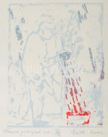 Bukta Imre (1952-): Famosó, 1982. Szitanyomat, Papír, Jelzett, Számozott: XV/I. Próbanyomat. 37×27 Cm. Rika Korai Mű, Eg - Autres & Non Classés