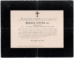 1895-1901 Meress István 1848/49-ki Honvéd, Volt Cs. és Kir. Százados, Képviselőházi Nyugalmazott Elnöki Tanácsos, Valami - Non Classés