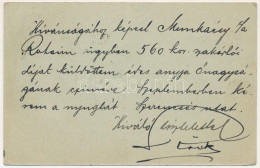 1903 Munkácsy Kontra Roheim Peres ügyben írt Levelezőlap, Kézdi-Kovács László (1864-1942) Festőművész, Műkritikusnak Brü - Non Classés