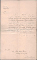 1906 Darányi Ignác (1849-1927) Földművelésügyi Miniszter (1906-1910) Autográf Aláírása, Zemplén Géza (1883-1956) Vegyész - Non Classés