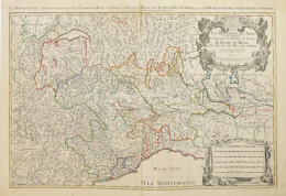 [A Francia Alpok, Milánó, Savoya Rézmetszetű Térképe]  Les Montagnes Des Alpes Ou Sont Remarqués Les Passages De France  - Other & Unclassified