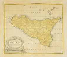 [Szicília Színezett Rézmetszetű Térképe] Homann Heirs: 1747 Regni & Insulae Siciliae Tabula Geographica, Ex Archetyp - Other & Unclassified