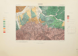1909 Szászsebes és Környéke Geológiai Térképe, Színes Litográfia, 22. Zóna XXIX. Rovat, 1:75.000, Rajzolta: Pitter Tivad - Other & Unclassified