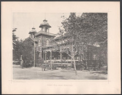 1885 Budapest, Országos Általános Kiállítás Pavilonjai - Dobos-féle Nagy Vendéglő, Nyomat Kozmata Műintézetéből, 26×33 C - Non Classés