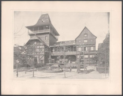 1885 Budapest, Országos Általános Kiállítás Pavilonjai - Horvát-Szlavón Ország Kiállítási Csarnoka, Nyomat Kozmata Műint - Non Classés
