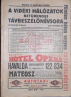 1948 A Vidéki Hálózatok Betűrendes Távbeszélőnévsora. 1948. Október. A 2. Részben: Szakmai útmutató. Benne Rengeteg Kora - Non Classificati