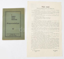 1929 A Nagykőrösi Síkterületi Vadásztársaság Alapszabályai 15p. + Vadászati Szabályok Az 1927-28 Vadászati évre. 1 P. - Non Classificati