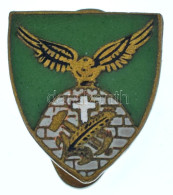 ~1936-1940. "Egyesült Országos Keresztényszocialista és Magyar Nemzeti Párt" Zománcozott Bronz Gomblyuk Jelvény (17,5x15 - Non Classificati