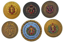 ~1965-1970. "5, 10, 20, 30, 40 és 50 év A Magyar Zenekultúra Szolgálatában" Bronz, Zománcozott Bronz és Zománcozott, Ara - Non Classificati