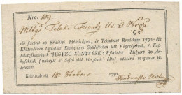 Kolozsvár 1792. Az Erdélyi Közgyűlés Végzéseinek Jegyzőkönyvéről Készült Kitöltött Előfizetési Elismervény, Sorszámozott - Non Classificati