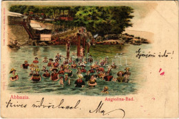 T3/T4 1901 Abbazia, Opatija; Angiolina-Bad / Spa, Beache, Bathers. G. Ertel. Litho (fa) - Non Classificati