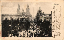 T2/T3 1907 Santiago, Plaza De Armas. C. Kirsinger & Cia. / Parade, Celebration, Square (EK) - Non Classificati