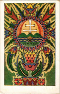 ** T2/T3 Jó Munkát! A 25. Szt. Imre öreg Cserkészcsapat Képeslapja / Hungarian Scout Oldboys Group. Art Nouveau S: Megye - Non Classés