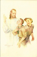 * T2/T3 A Cserkész Egyeneslelkű. A Magyar Cserkészszövetség Kiadása / Hungarian Boy Scout Art Postcard S: Márton L. (EK) - Non Classés