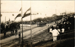 * T2/T3 1926 Budapest IV. Újpest, Népsziget, Nemzeti Cserkész Nagytábor Parancsnoksága / Hungarian Scout Camp. Photo (fl - Non Classés