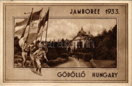 T2/T3 1933 Gödöllő, Cserkész Jamboree 1933 / 4th World Scout Jamboree In Hungary, Hungarian Boy Scouts With Flags (EK) - Non Classés