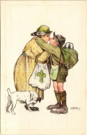 ** T2/T3 Cserkész Az édesanyjával. Kiadja A Magyar Cserkészszövetség Nagytábortanácsa / Scout With His Mother S: Márton  - Non Classés